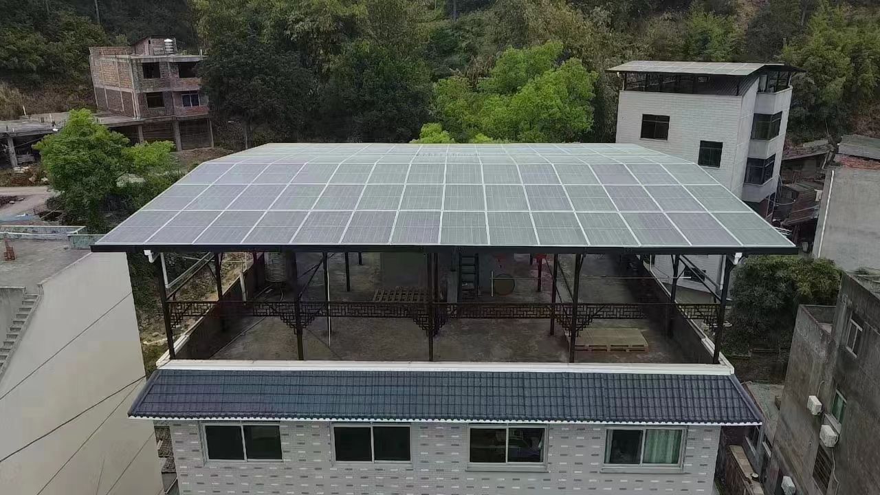 鞍山15kw+10kwh自建别墅家庭光伏储能系统